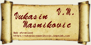Vukašin Masniković vizit kartica